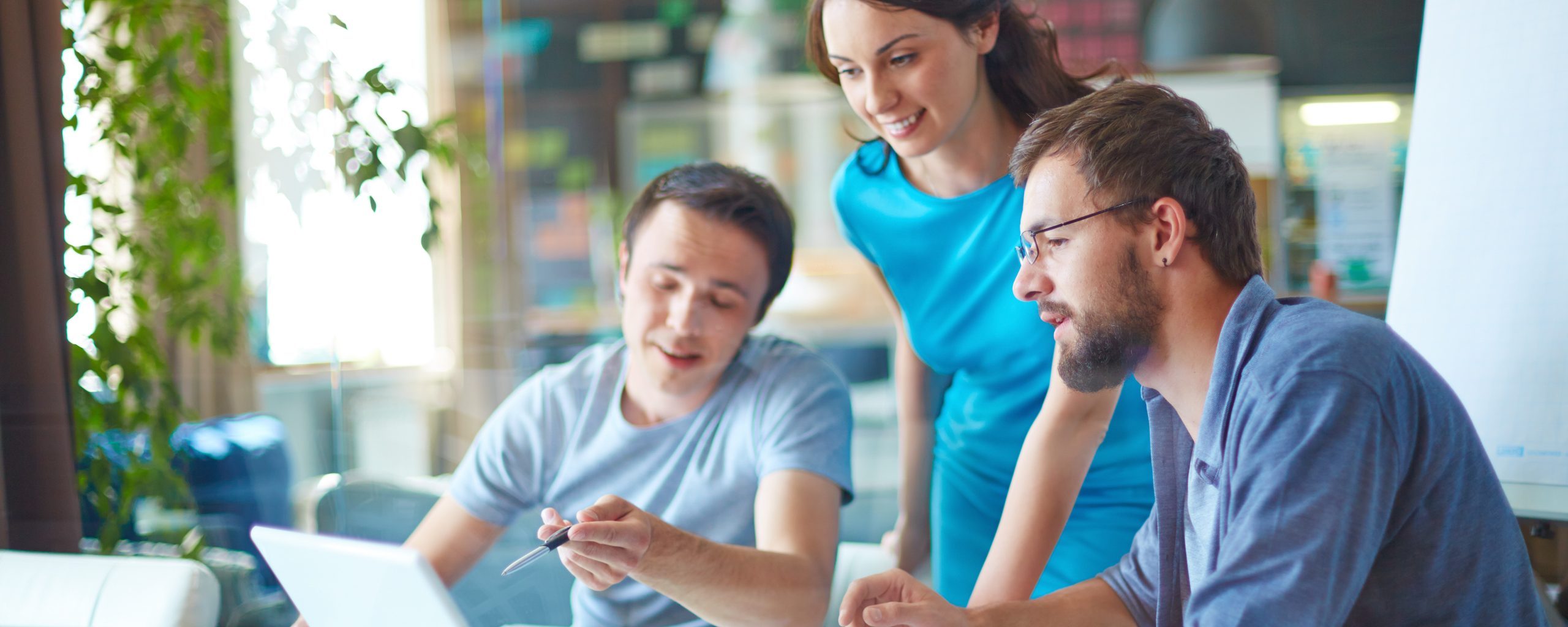 small businesses discussing AI platform