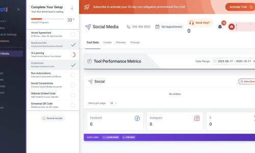 Social Media posting Details Dashboard